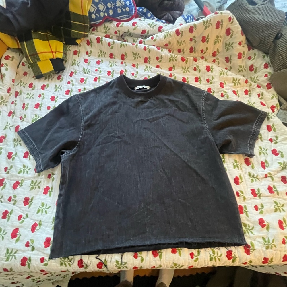 Zara Charcoal Short Sleeve Tee